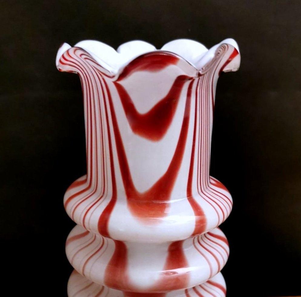 Moretti Carlo Murano Vase in Colored Opaline Glass 3