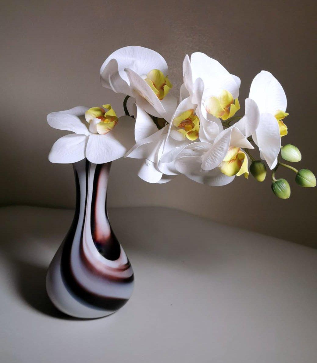 Moretti Murano Vase en verre opalin coloré en vente 4
