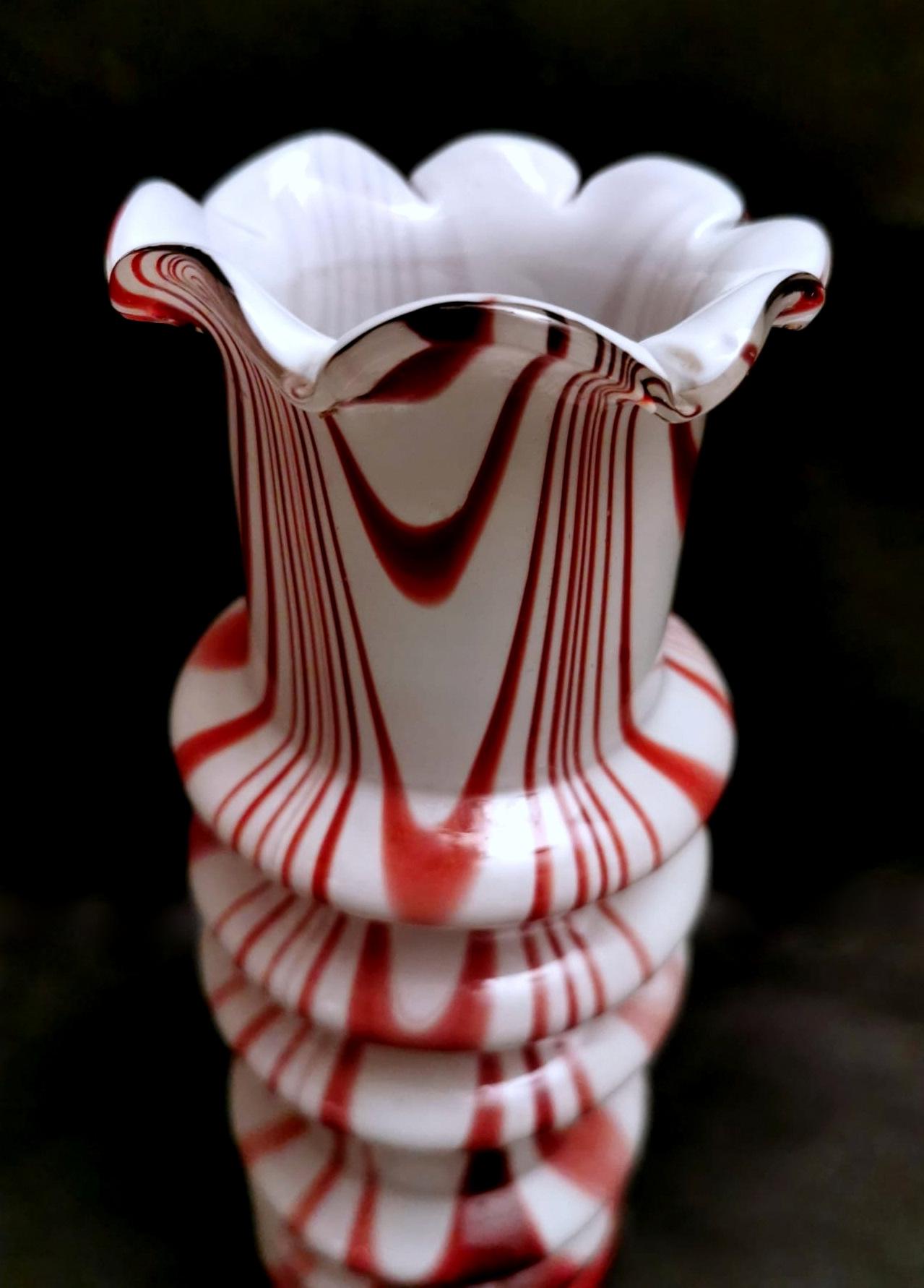 Moretti Carlo Murano Vase in Colored Opaline Glass 5