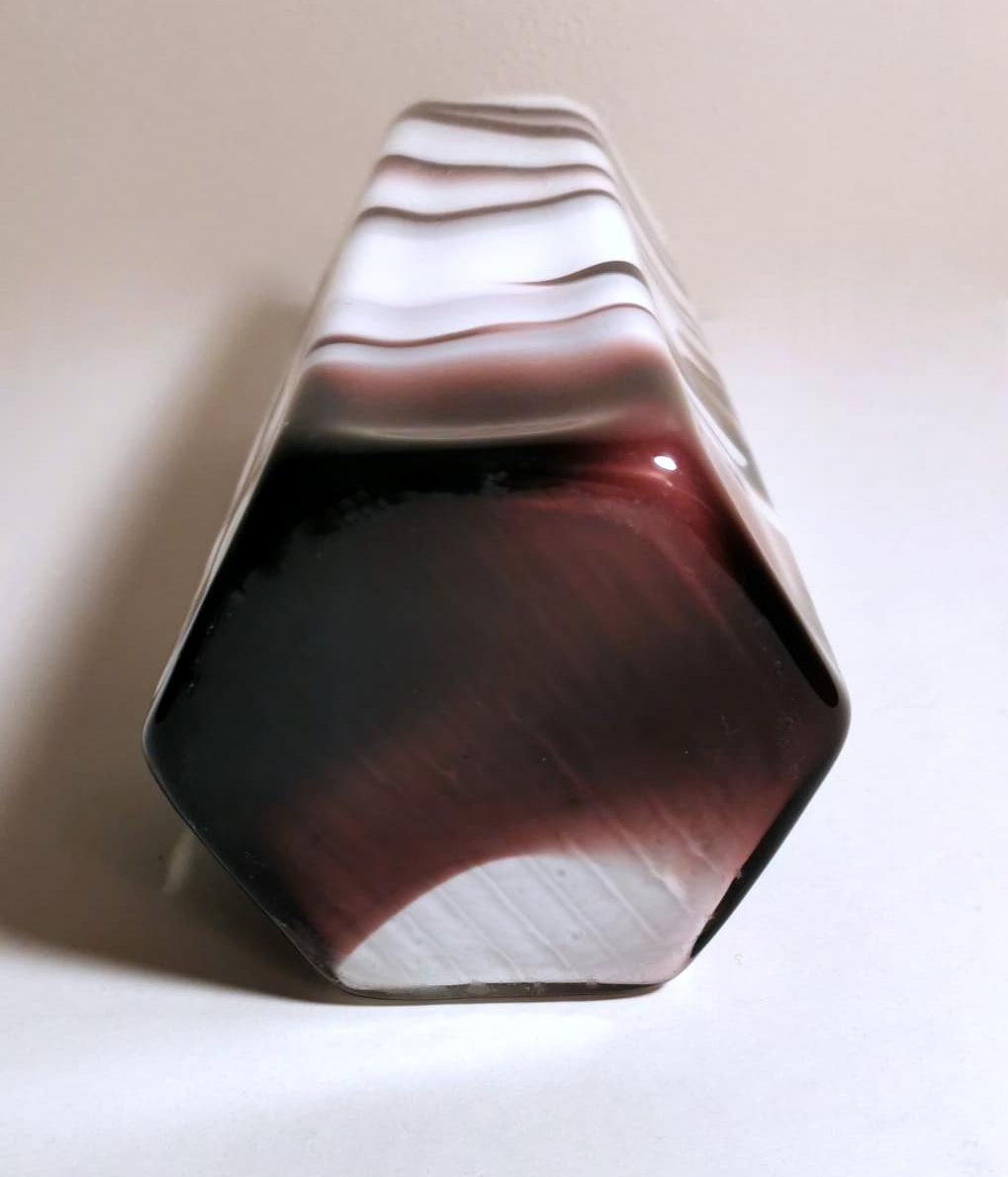 Murano Glass Moretti Carlo Murano Vase In Colored Opaline Glass For Sale