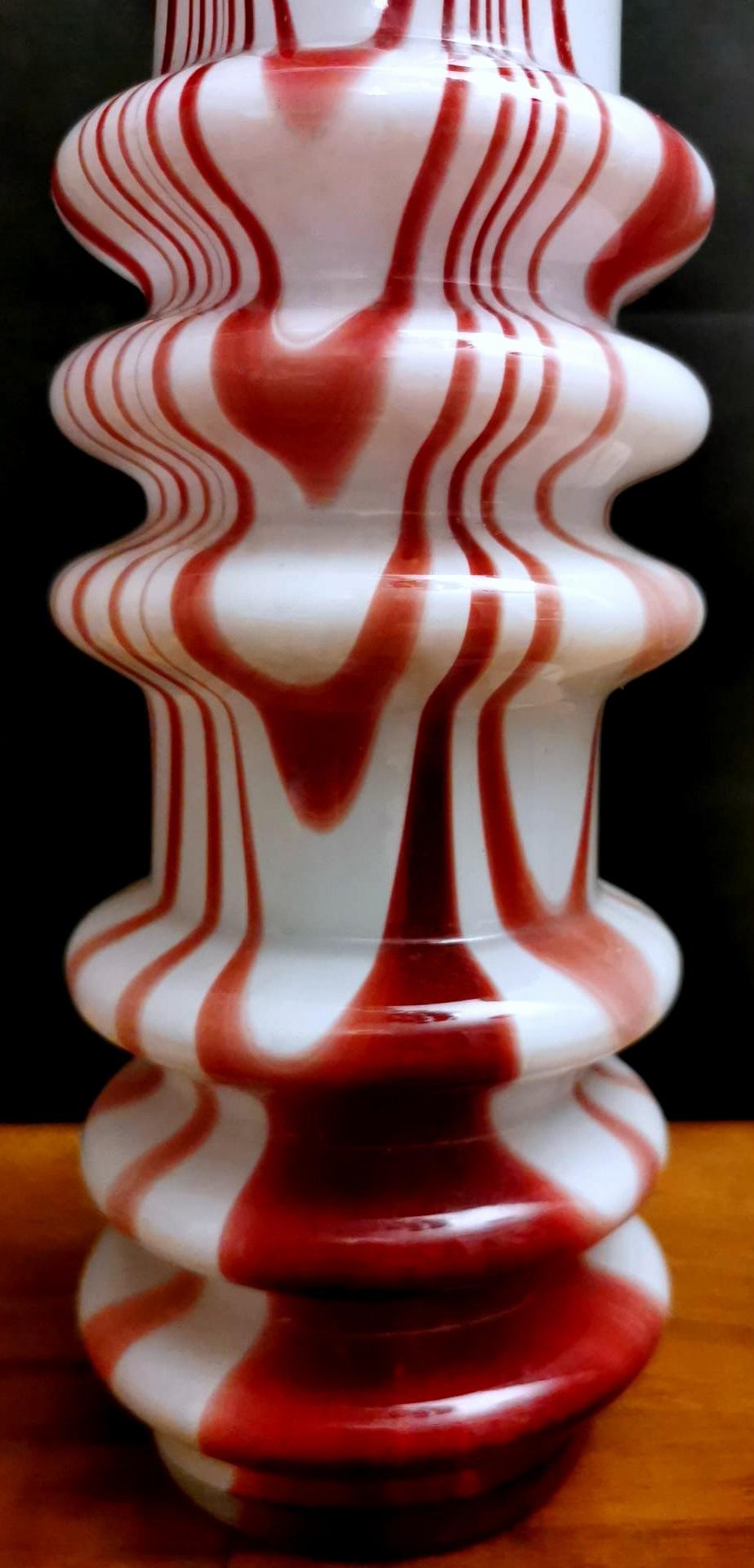 Moretti Carlo Murano Vase in Colored Opaline Glass 1