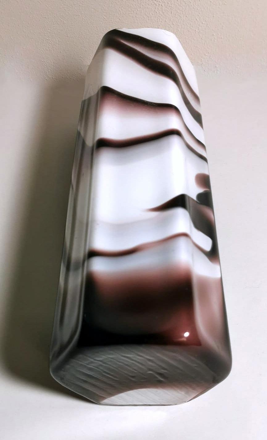 Moretti Carlo Murano Vase In Colored Opaline Glass For Sale 1