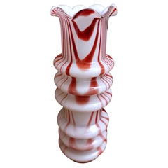 Retro Moretti Carlo Murano Vase in Colored Opaline Glass