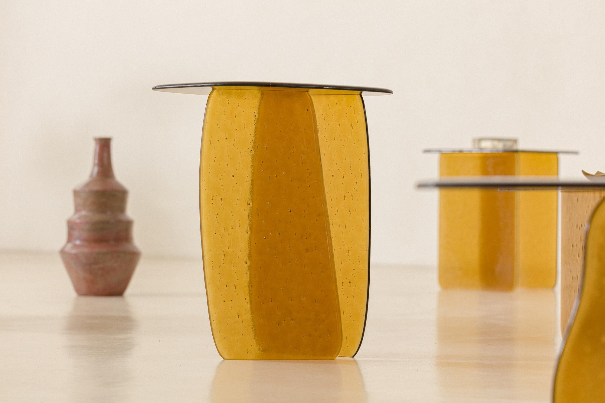Glass Morfa nº 01 Side Table by Lucas Recchia, 2025 For Sale