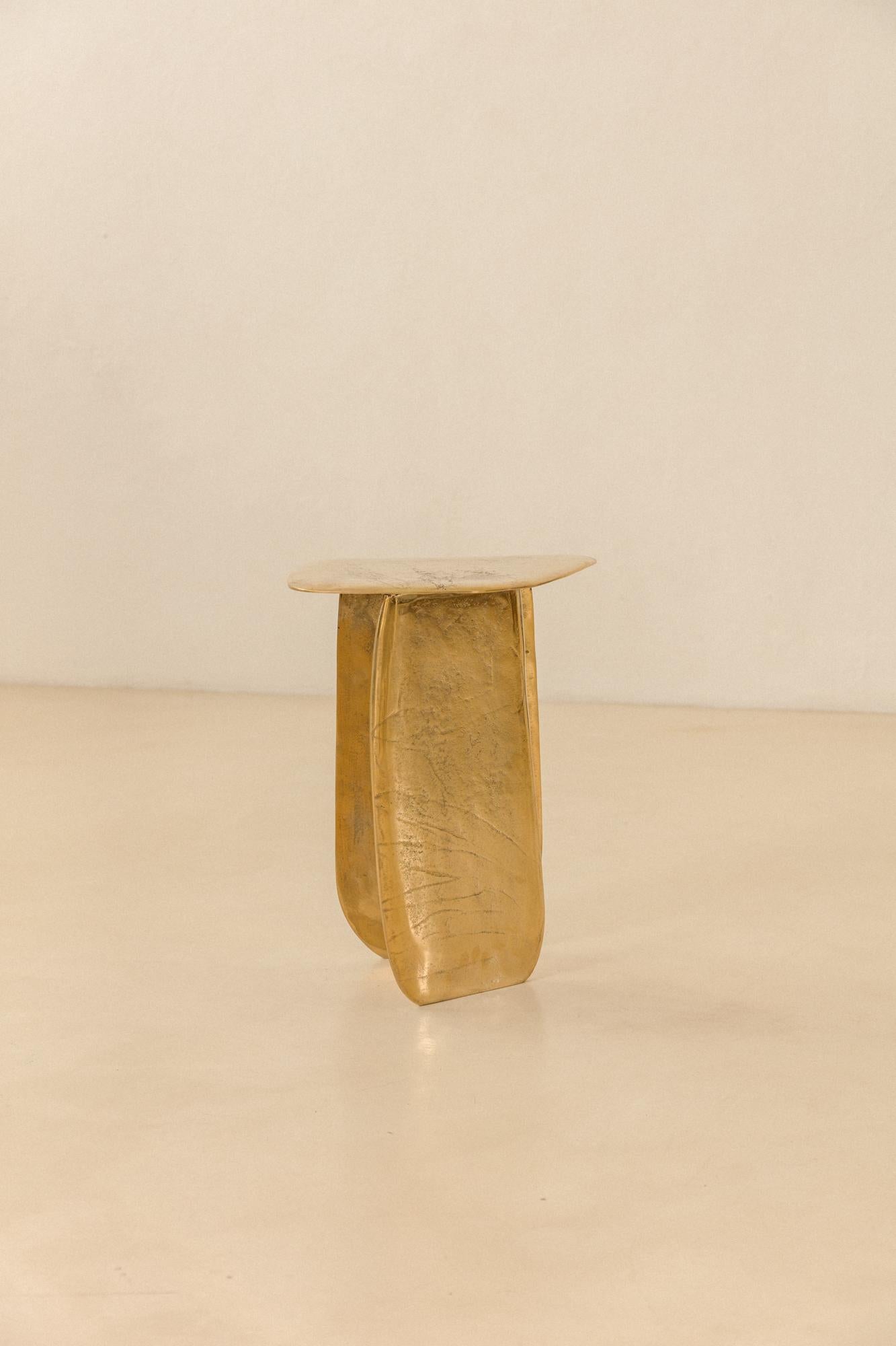 Bronze Contemporary Side Table Morfa Nº 01 by Lucas Recchia, 2019 For Sale