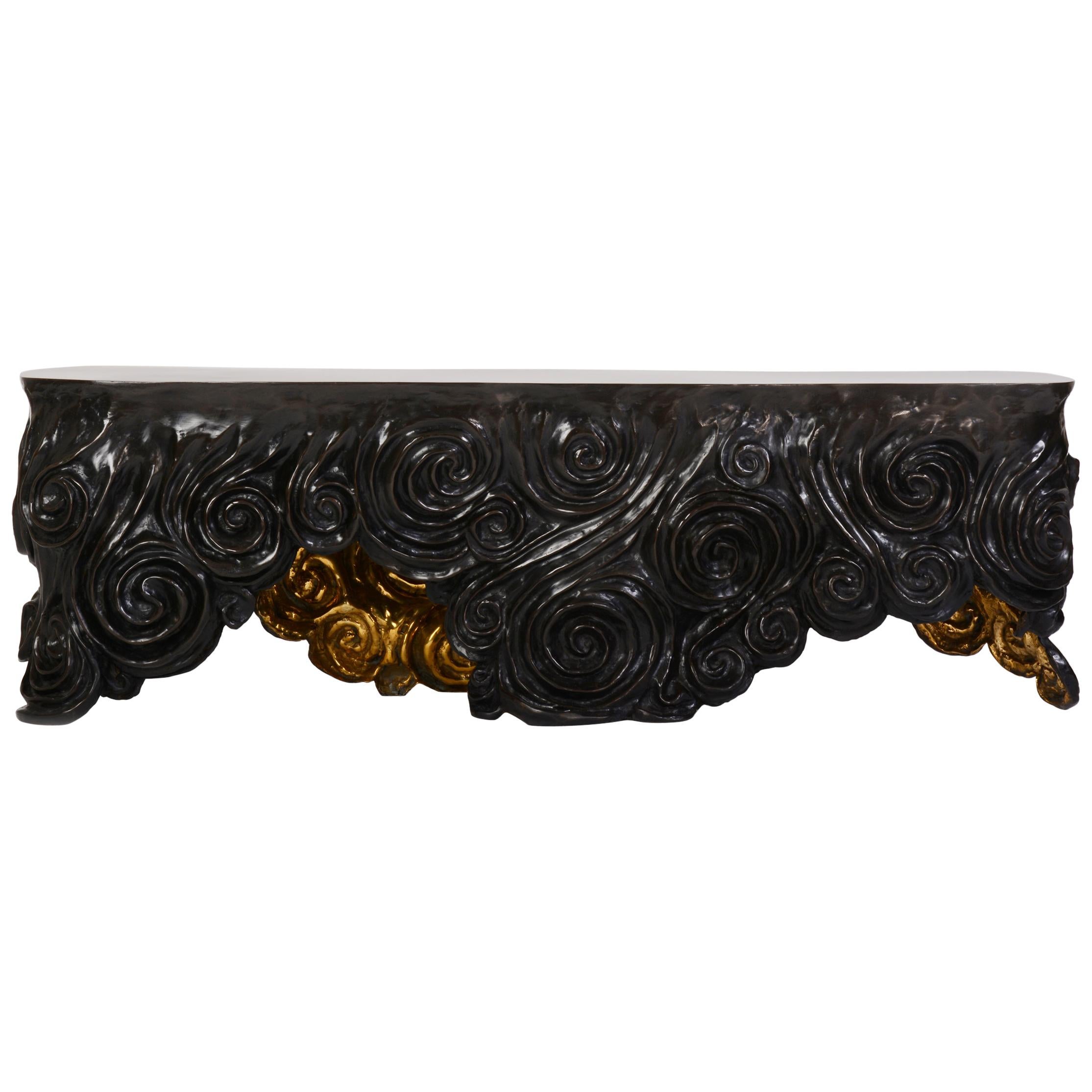 Morgan Bench in Cast Bronze from Elan Atelier For Sale