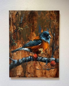 "Break From Flight, " Oil painting Featuring a bird