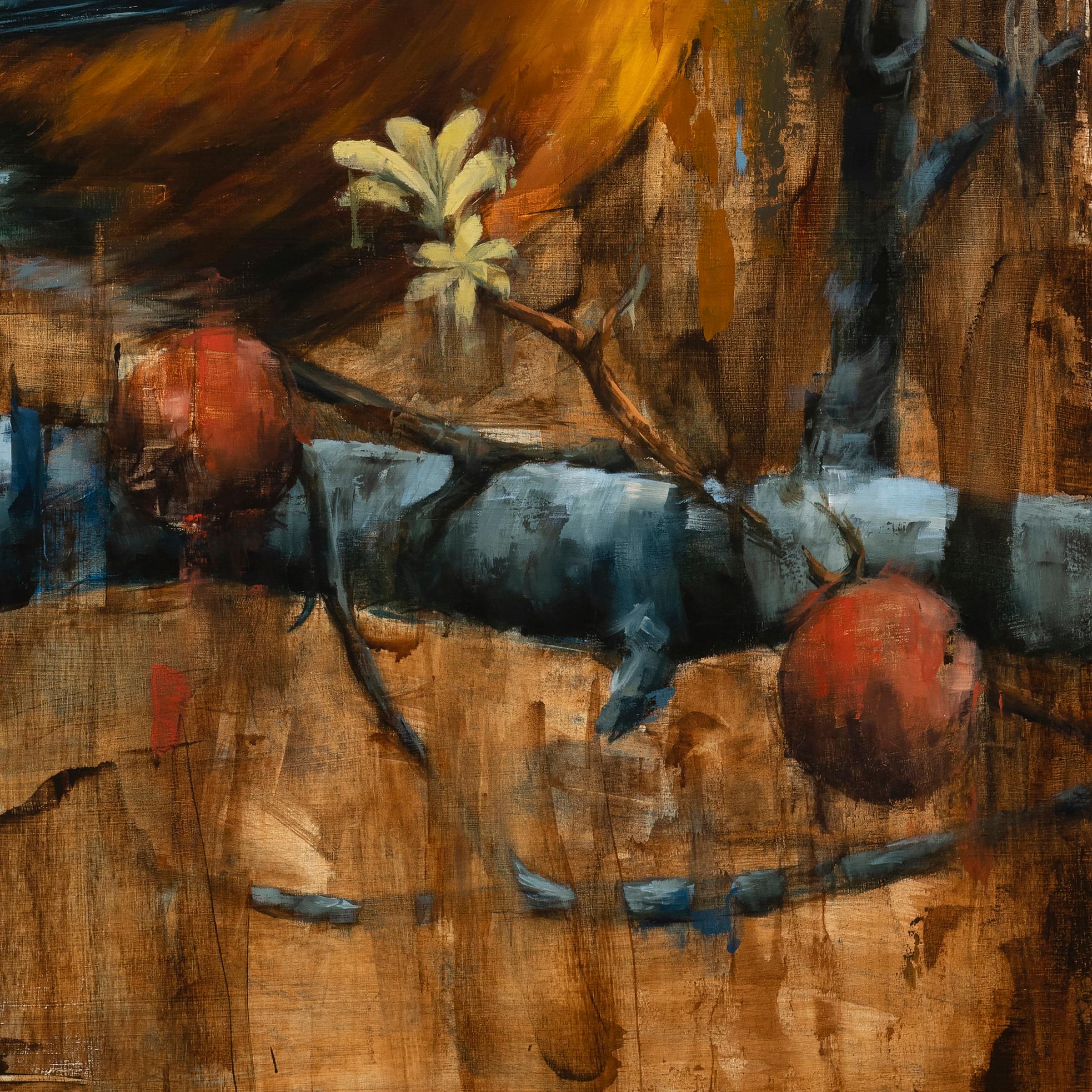 Morgan Cameron’s (US based) “Break From Flight” is an oil painting on panel that depicts a bird perched on a branch with fruit.  

This painting is unframed, but ready to hang.

About the artist: 

I am an oil painter based out of Southern Maine. My