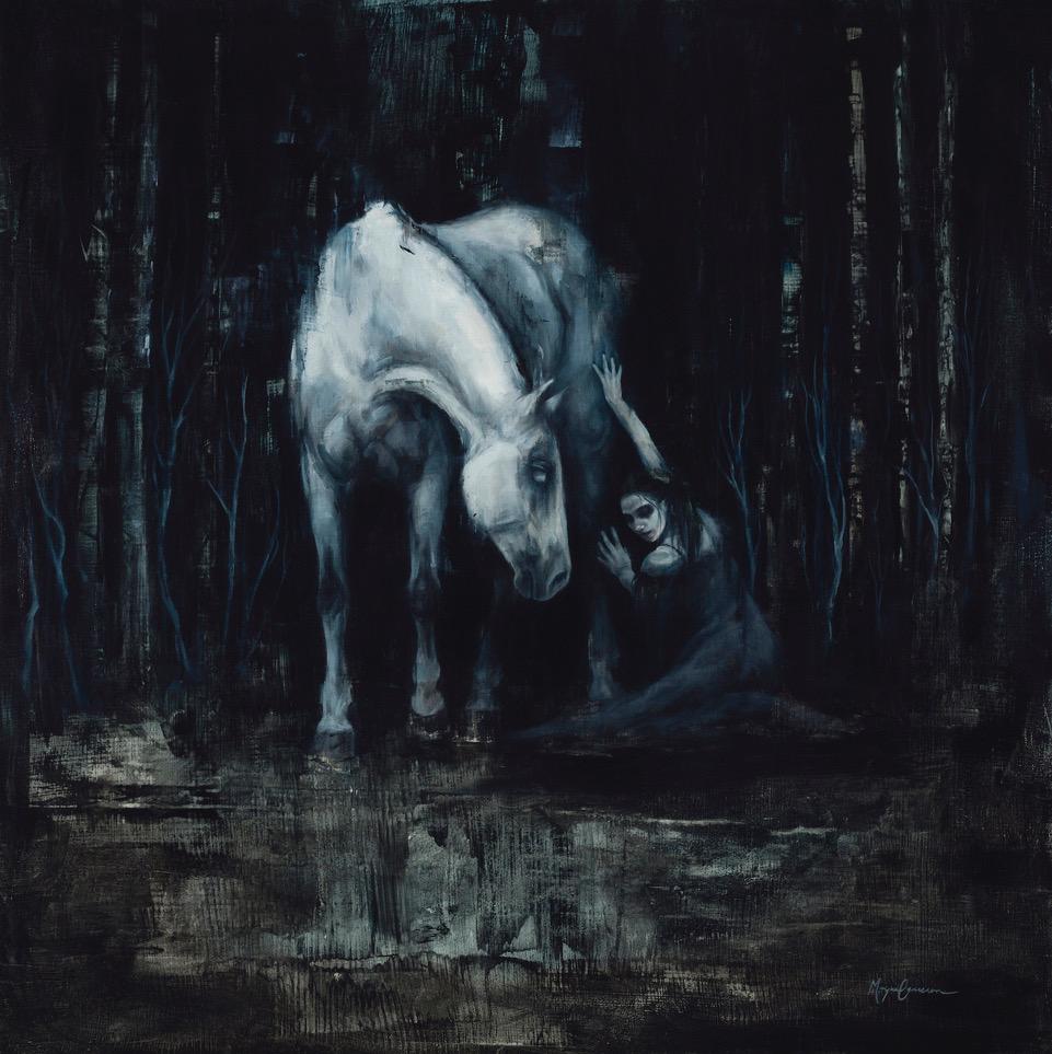 "Dark Hollow" (2024) di Morgan Cameron, Pittura a olio originale