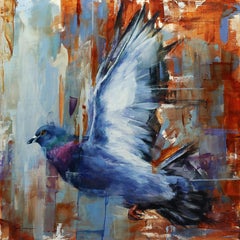 "Flight, " Oil painting