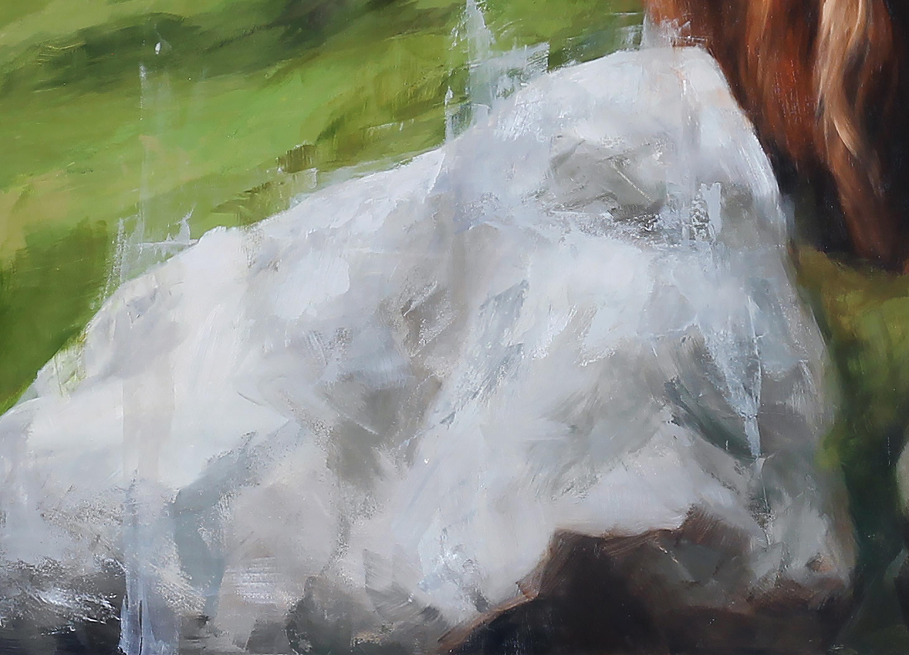 acrylic painting highland cow