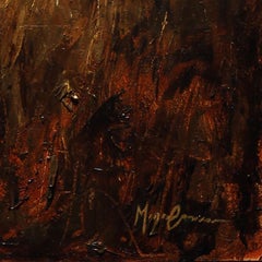 "Omen" - Portrait original d'animal, peinture à l'huile figurative