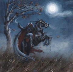 "Il cavaliere" (2024) di Morgan Cameron, Pittura a olio originale