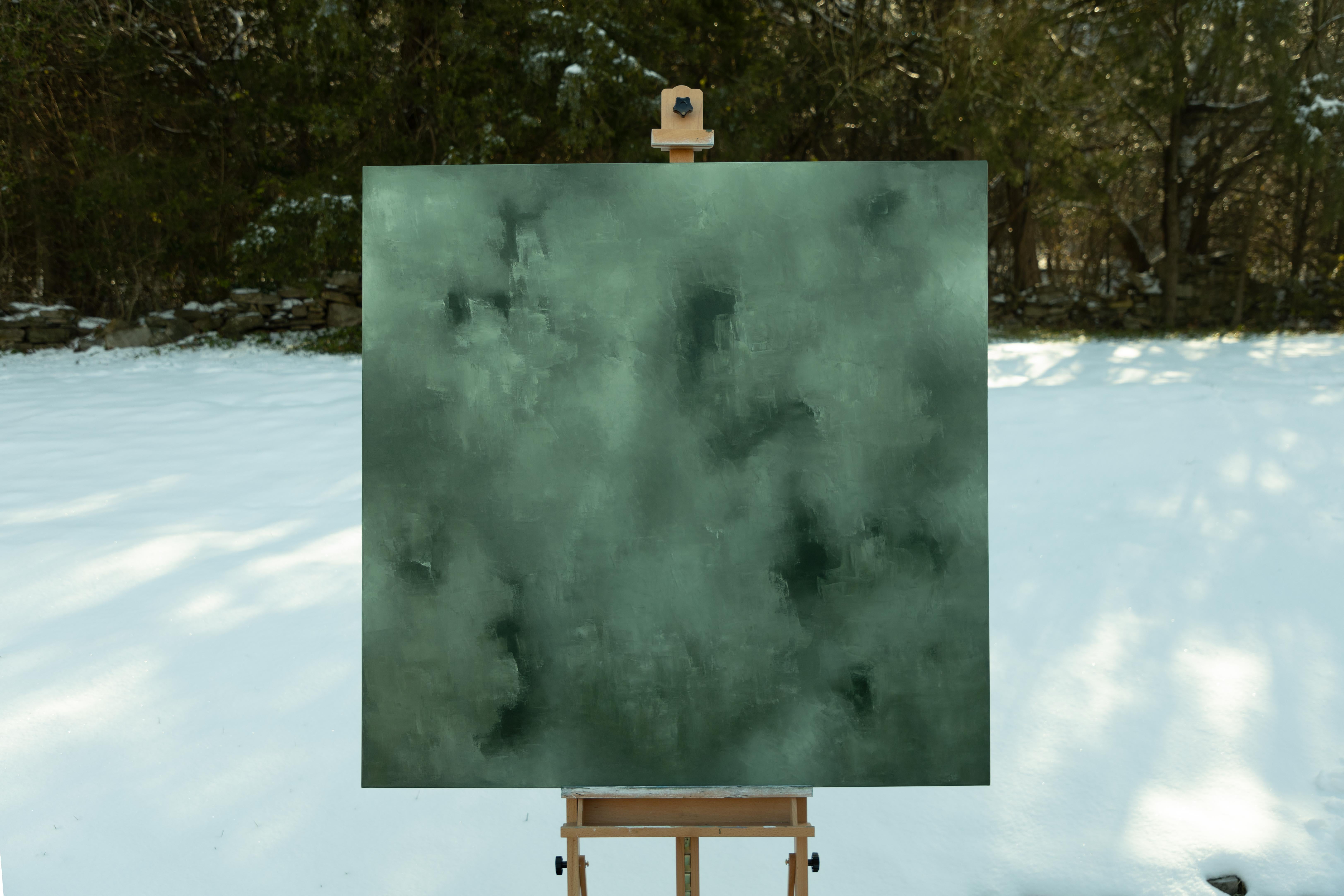 <p>Artist Comments<br>The deep shades of rich emerald create a tone of quiet awakening in this abstract piece. Artist Morgan Fite's exclusive use of a palette knife gives it an ethereal quality. 
