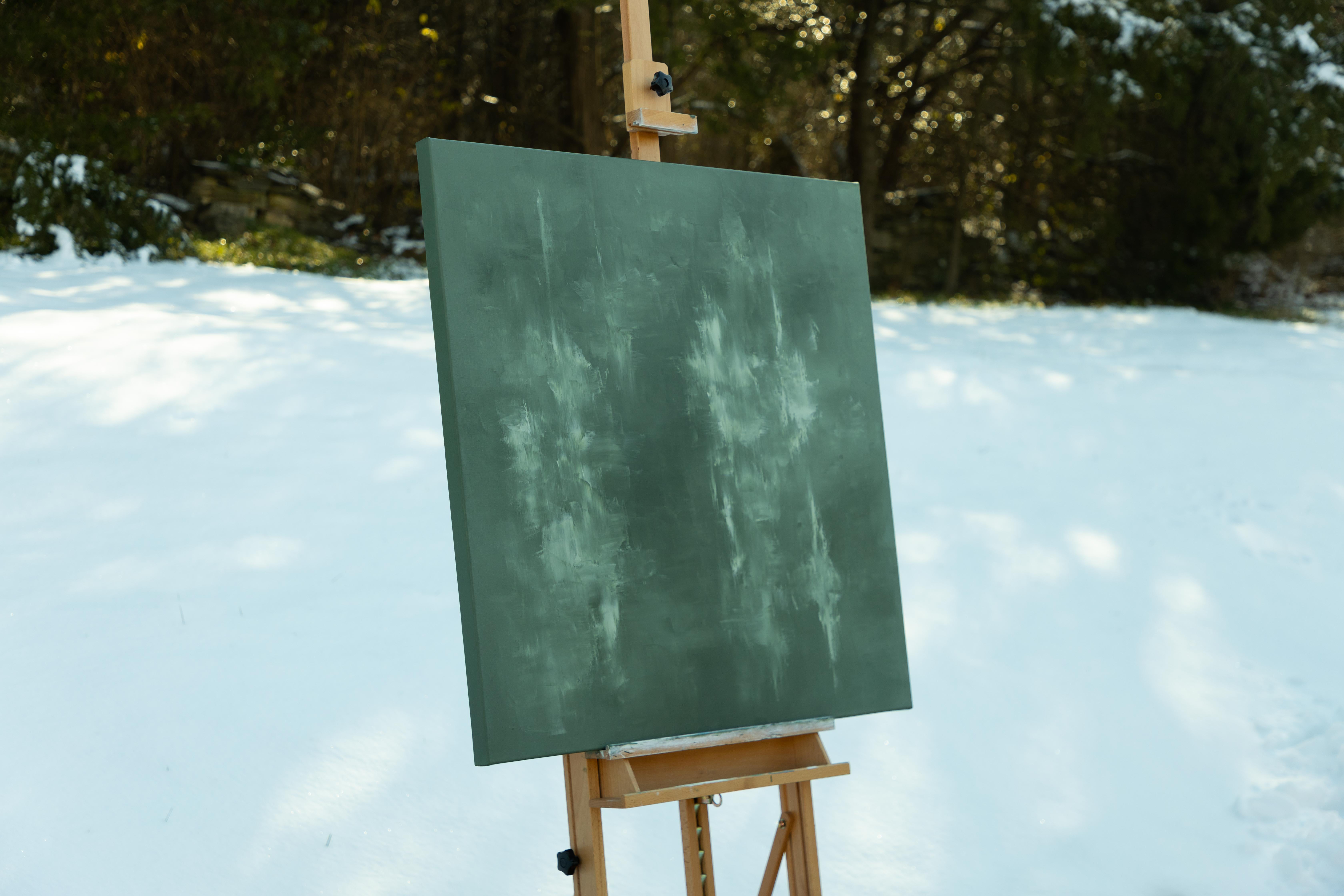 Riflessi, Pittura ad olio astratta - Painting di Morgan Fite