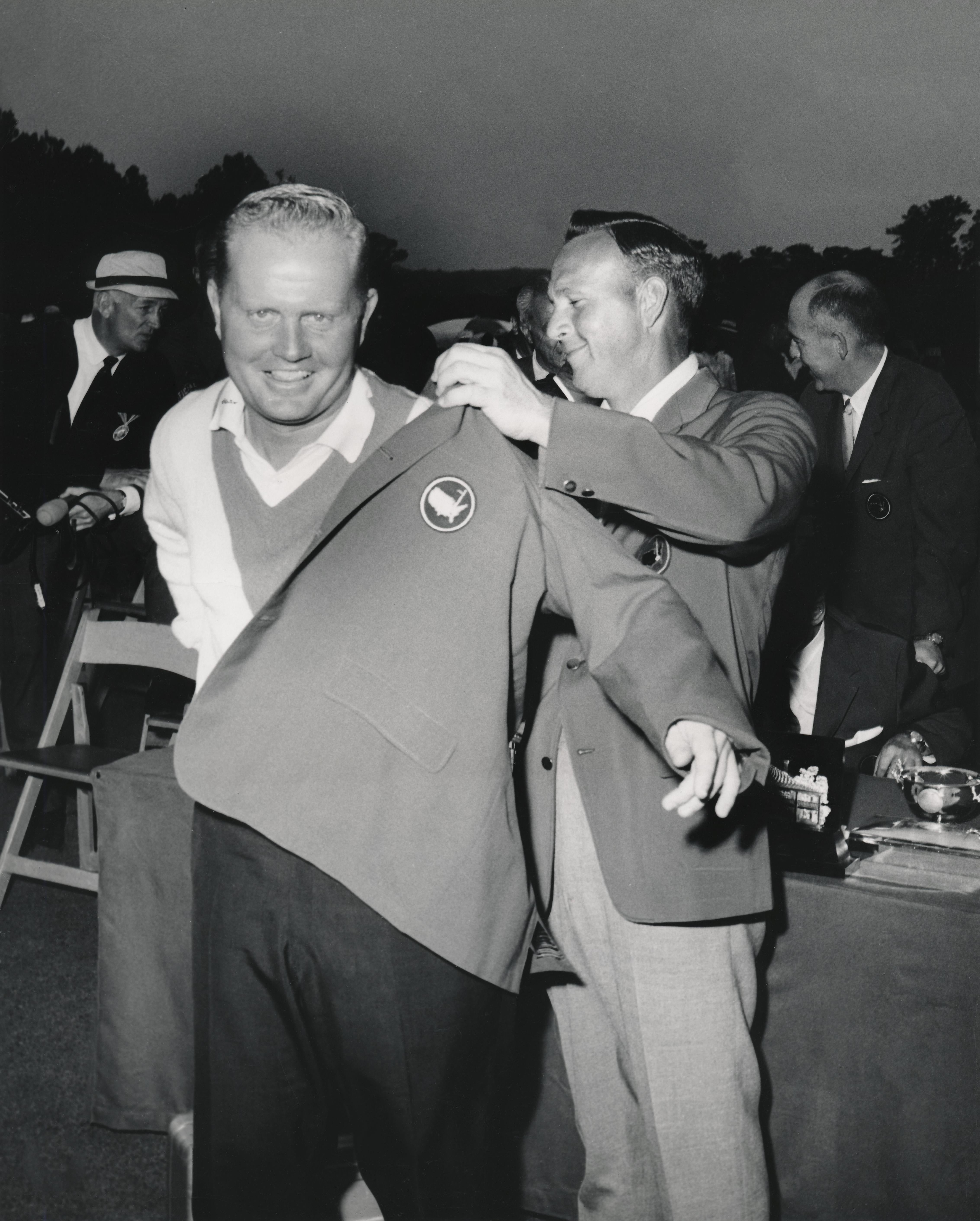 Morgan Fitz Black and White Photograph - Arnold Palmer and Jack Nicklaus: Candid Golf Legends