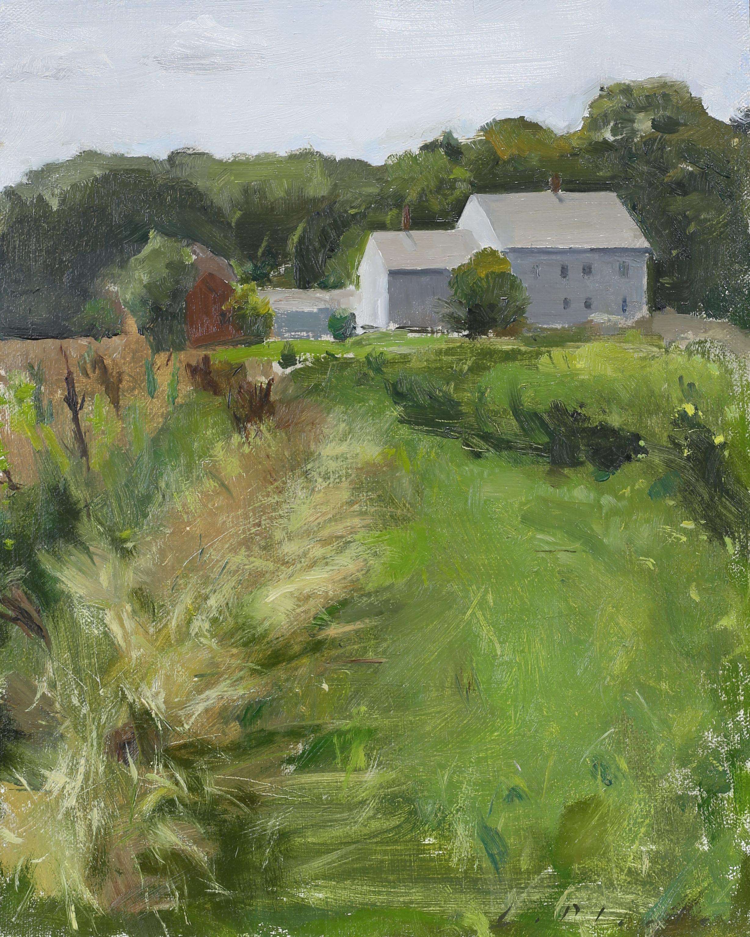 Johnston Farm, Oil, Light & Shadow, SW Art  Artists 21 under 31 2020, Interior - American Realist Painting by Morgan LaPlante