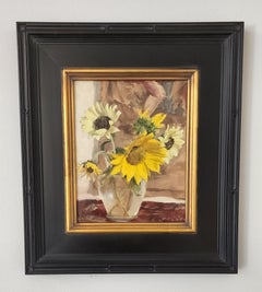 Sunflowers w/Tapestry, Oil, Floral, SW Art  Artists 21 under 31 2020, Interior