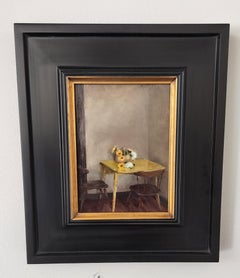 Yellow Table, Oil, Light & Shadow, SW Art  Artists 21 under 31 2020, Interior