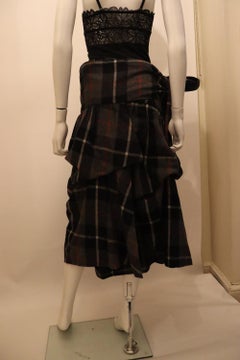 Morgan Le Fay Wool Check Skirt