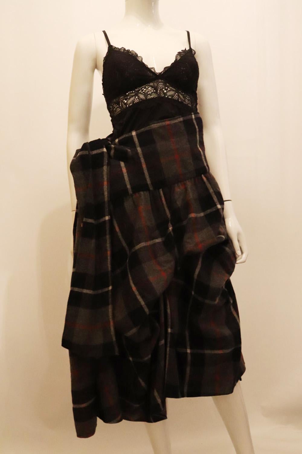 Femenino o masculino Falda de cuadros de lana Morgane Le Fay en venta