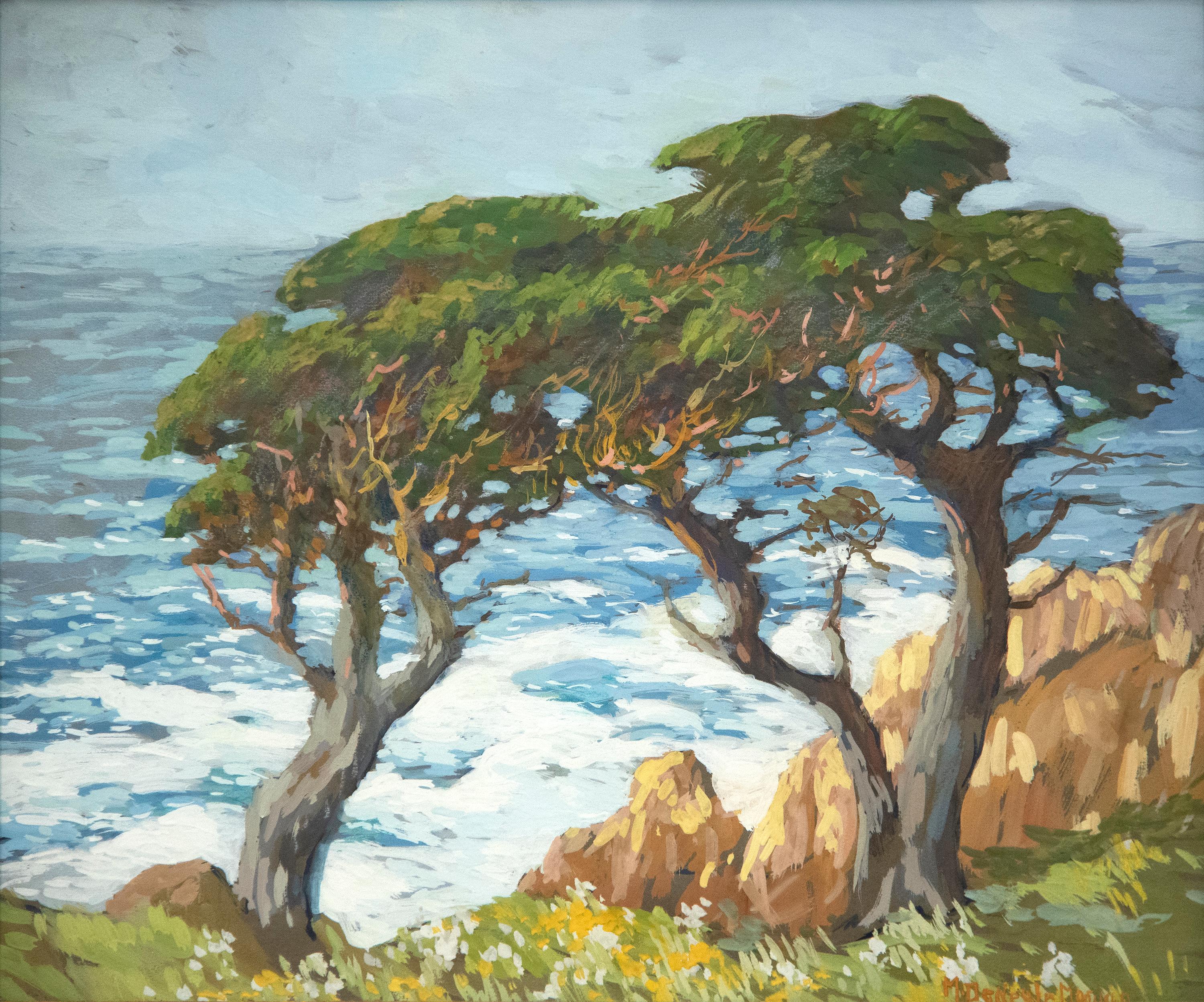 MORGAN, MARY DENEALE Landscape Painting - Twin Cypress
