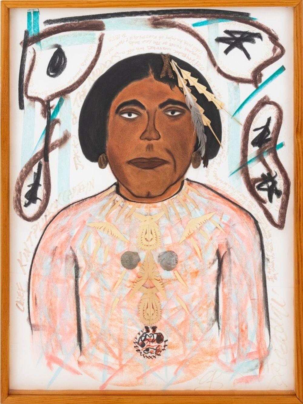 Morgan Monceaux Figurative Art - "Chief Kintpuash Captain (Captain Jack)"