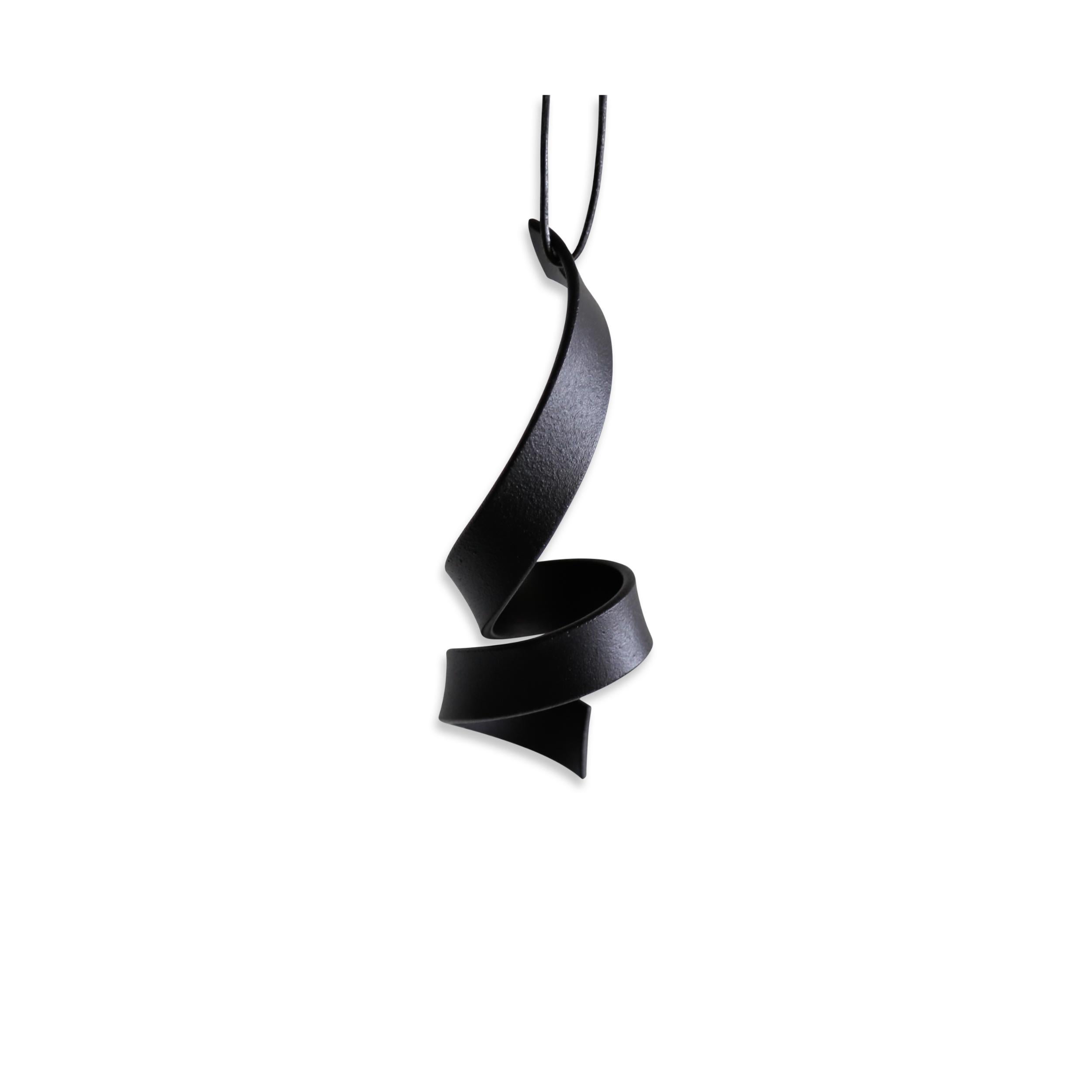 Morgan Robinson Abstract Sculpture - Black Ribbon 9