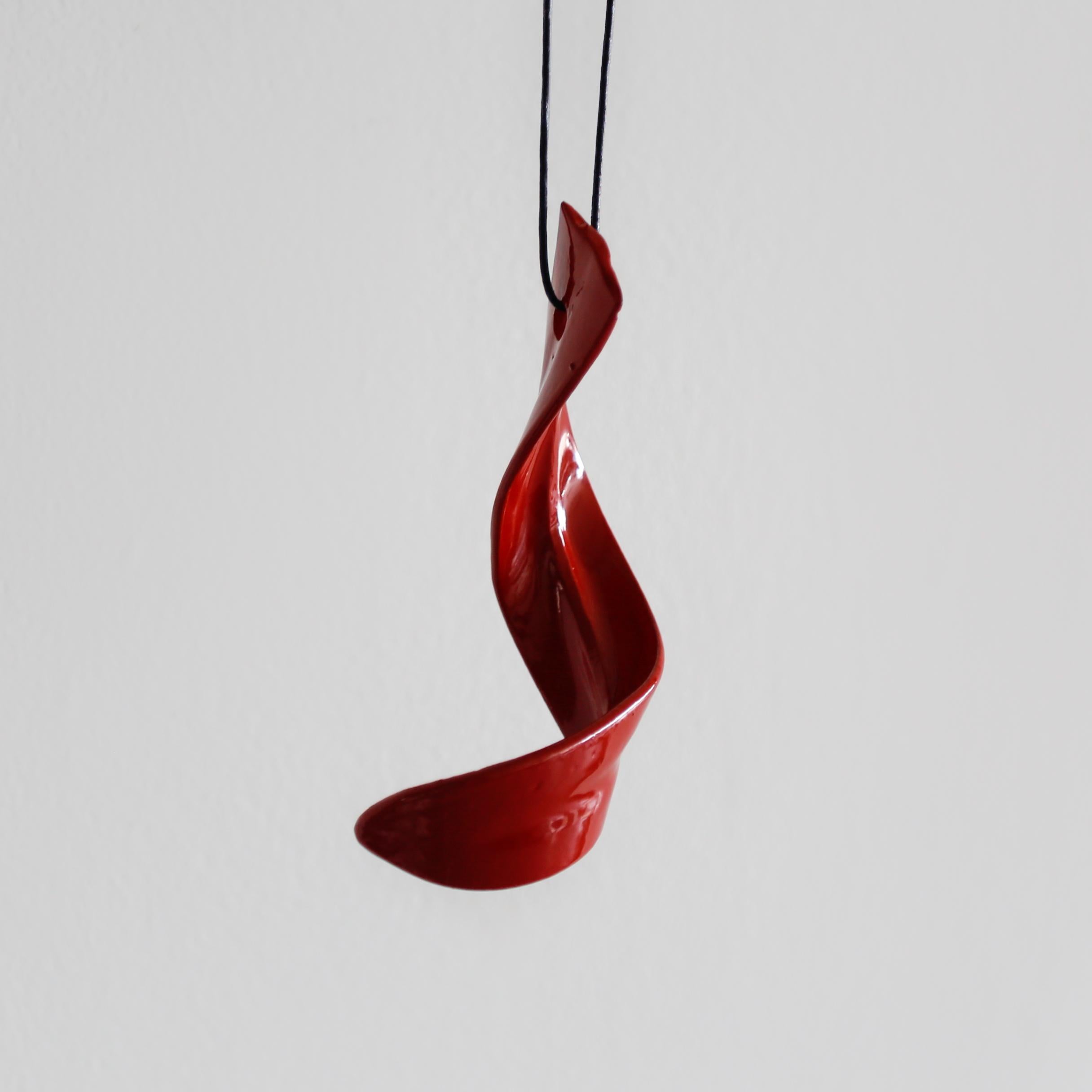Red Ribbon 4 - Sculpture by Morgan Robinson