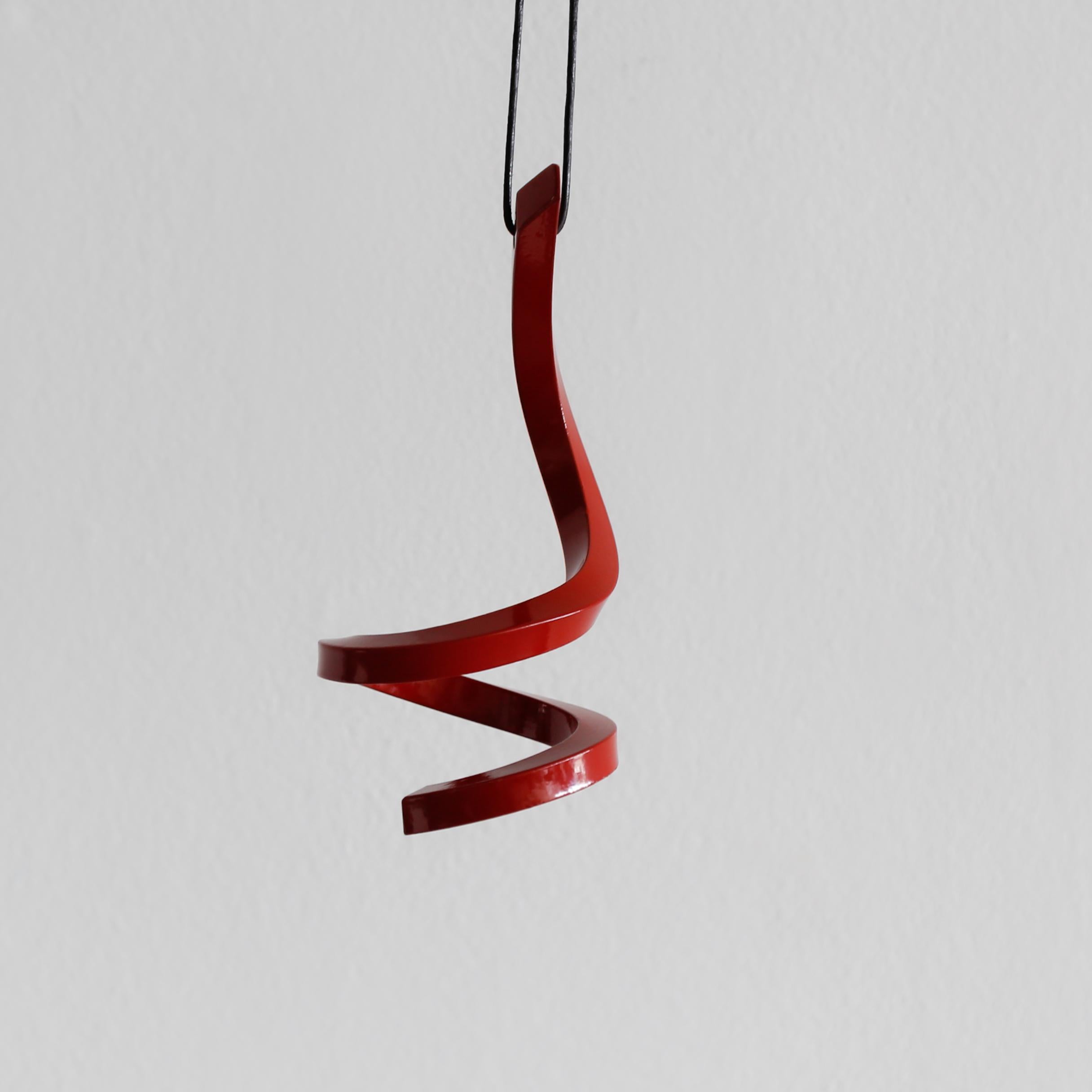 Red Ribbon 5 - Sculpture by Morgan Robinson