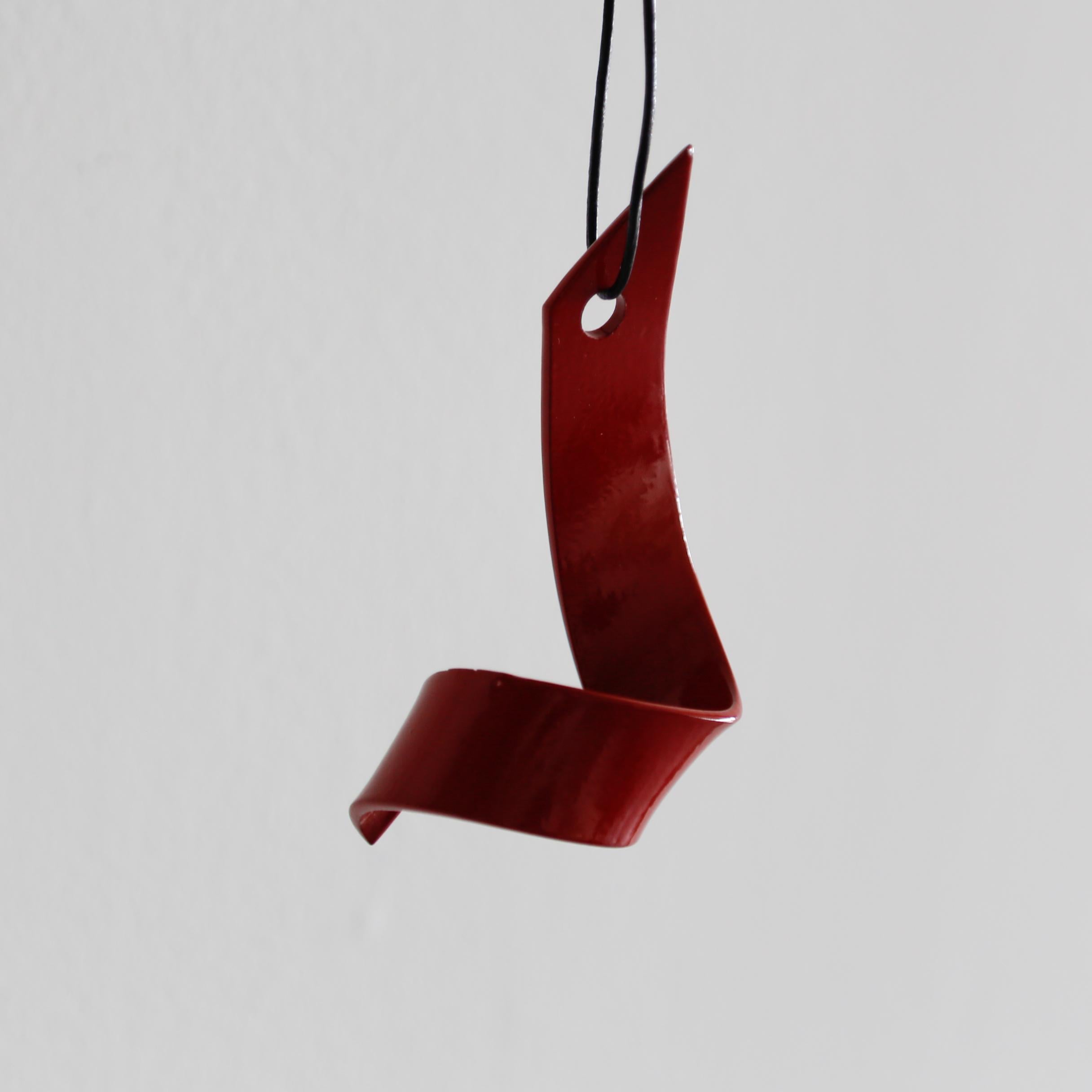 Red Ribbon 6 - Sculpture by Morgan Robinson