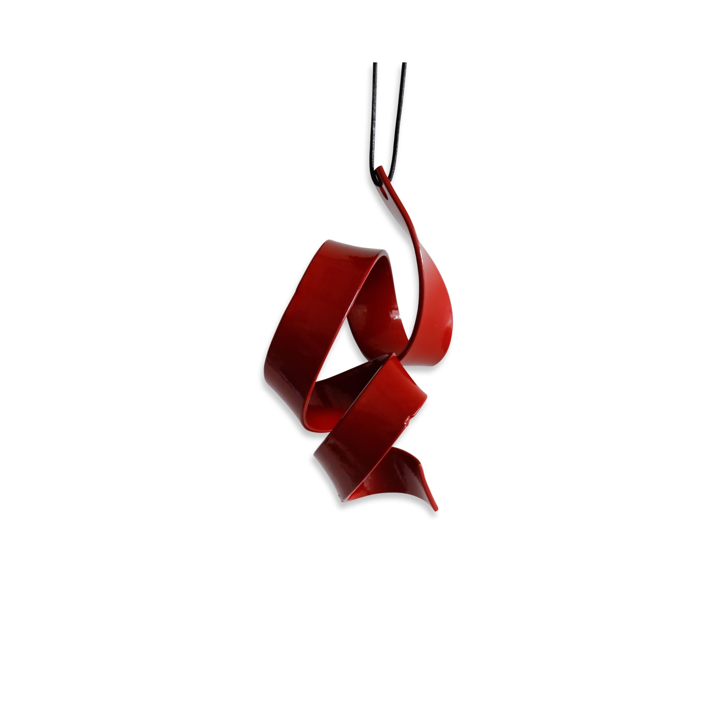 Morgan Robinson Abstract Sculpture - Red Ribbon 8