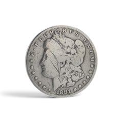 Dollaro d'argento Morgan 1881 O New Orleans, Stati Uniti – Moneta in argento al 90%