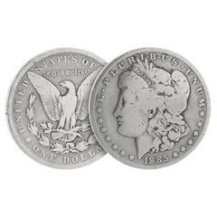 Morgan Silver Dollar 1885 O New Orleans, American 90 Percent Silver Coin