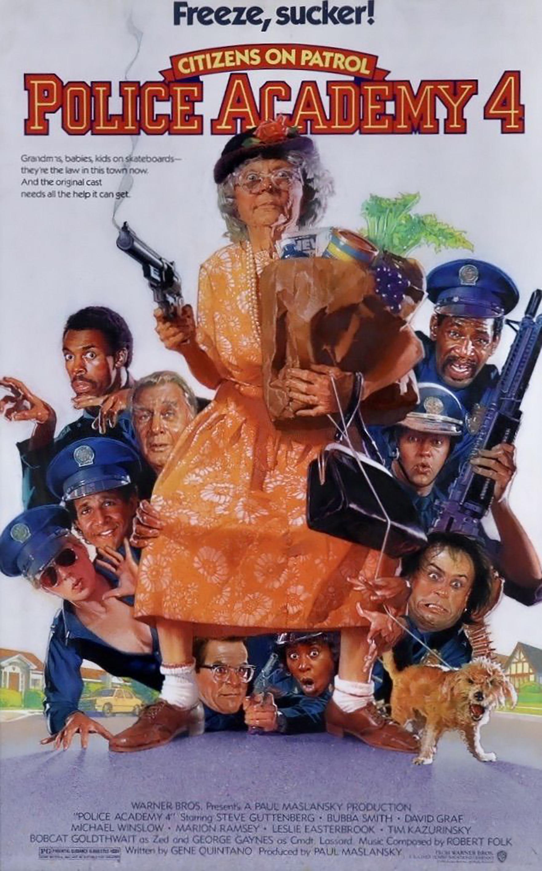 Morgan Weistling Figurative Painting - Police Academy 4, Poster Illustration