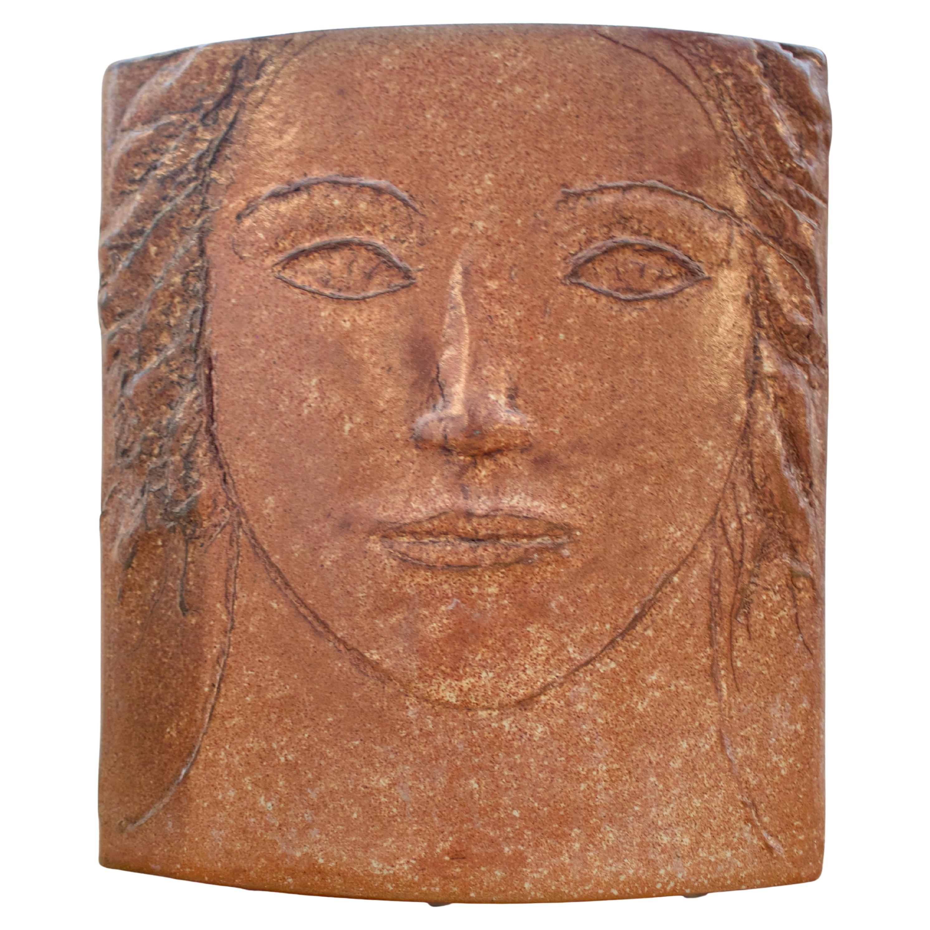 “Morgane” French cubist ceramic vase For Sale