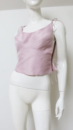 Morgane Le Fay  New Open Sides Tie Silk Top