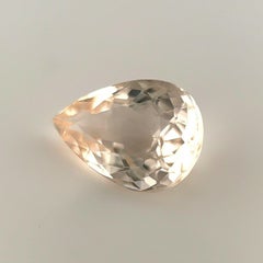 Morganite 1.63ct Peach Orange Pink Beryl Pear Teardrop Cut Loose Gem