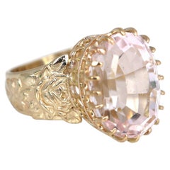 Retro Morganite 19 Carat Yellow Gold Ring, 1930