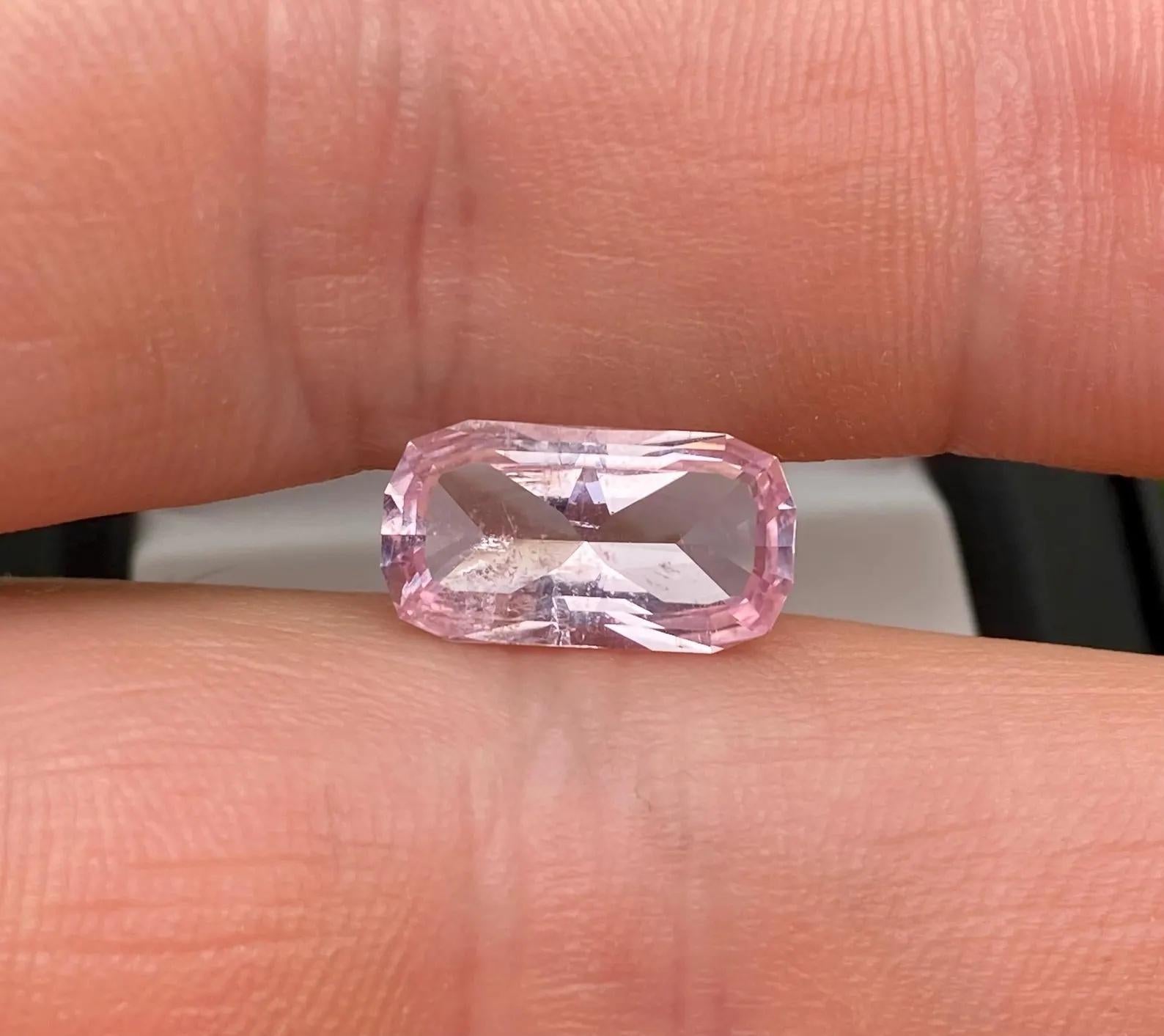 Natural Morganite Loose gemstone from Nigeria

Certification is possible at the request of the buyer.
Gemstone Color: Pink
Gemstone Type: Morganite
Gemstone size: 13.6x7.3x5.5 mm
Cut Grade: Excellent
Clarity/Grade: Eye Clean
Gemstone Shape: Fancy