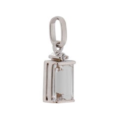 Morganite and 18k White Gold Pendant (P13797n)