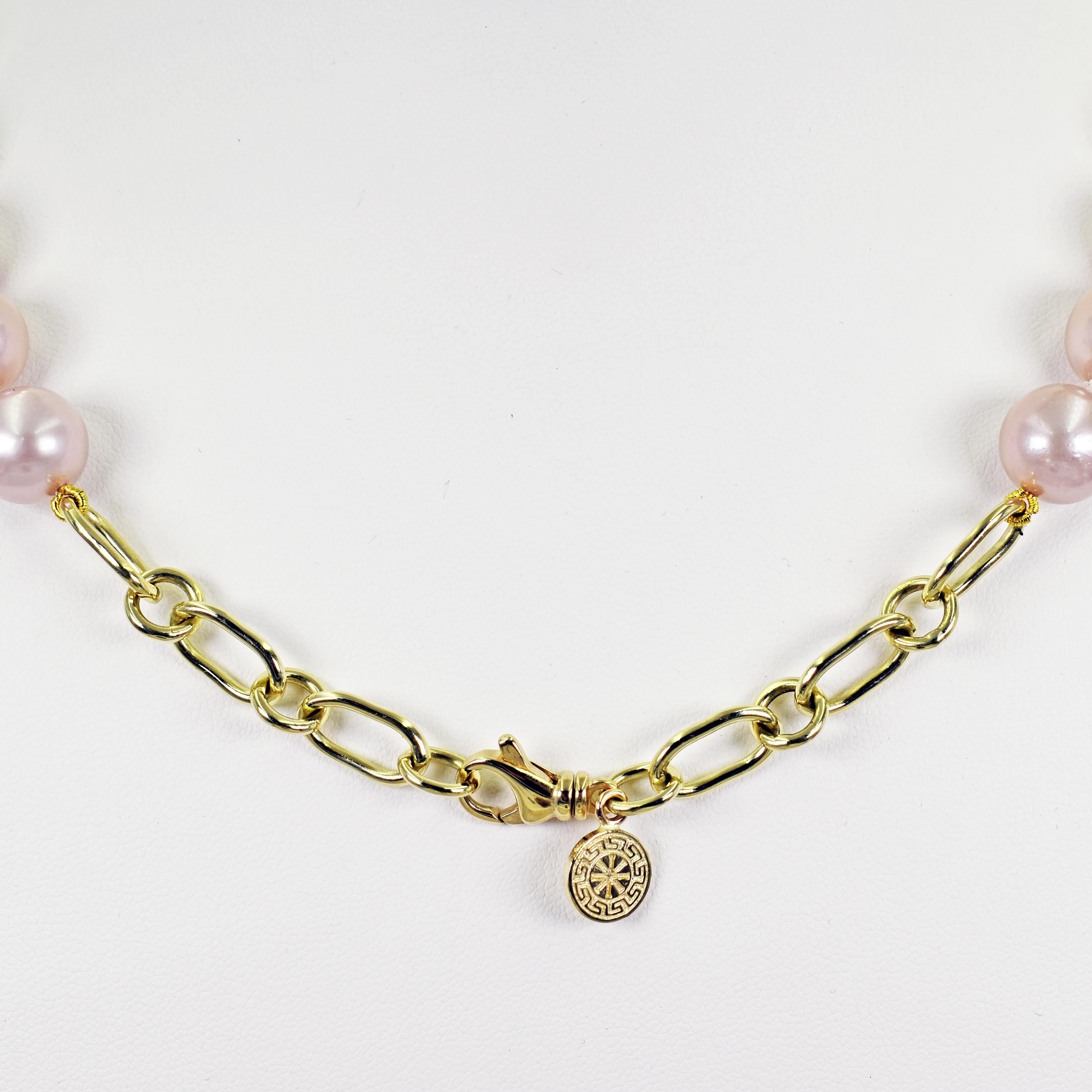 large pink pearl necklace
