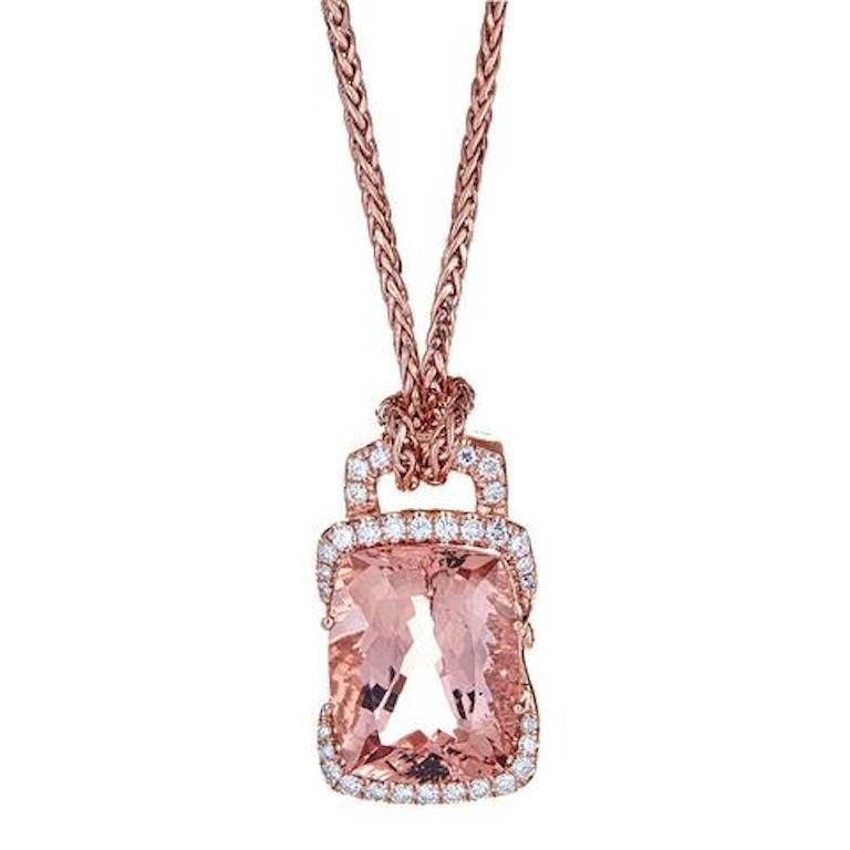 36.5ct Trilliant Radiant Cut Morganite 1.5 Ct Diamond Accent Solitaire Pendant in 14 Kt Rose Gold

Express your sense of fashion with this radiant Morganite and Diamond Pendant Necklace. Crafted in gorgeous 14k Rose Gold, this pendant presents a