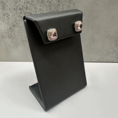 Morganite and Diamond Earrings in 14kt White Gold - 1.90ctw Morganite, NWT