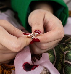 Morganite And Diamond Engagement Ring