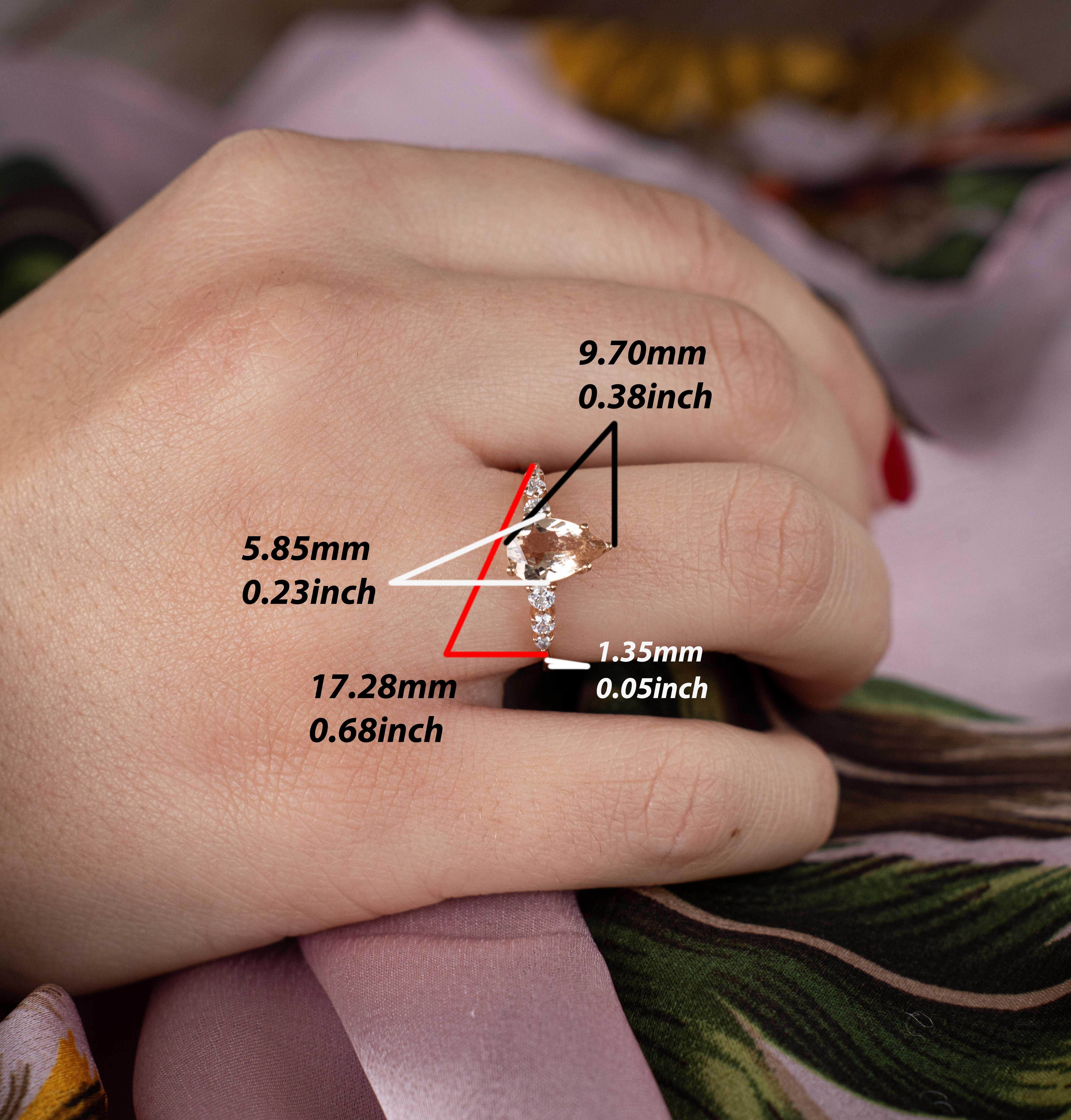 Im Angebot: Verlobungsring mit Morganit und Diamant () 4