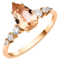Morganite And Diamond Engagement Ring