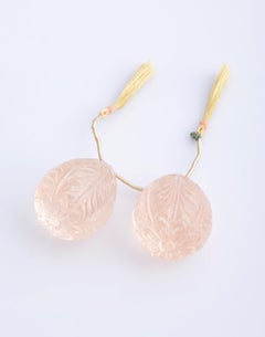 Morganit-Schnitzerei-Paar für edlen Schmuck