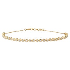 Bracelet tennis en or jaune 14K (ou 18k sur demande) Morganite Diamant