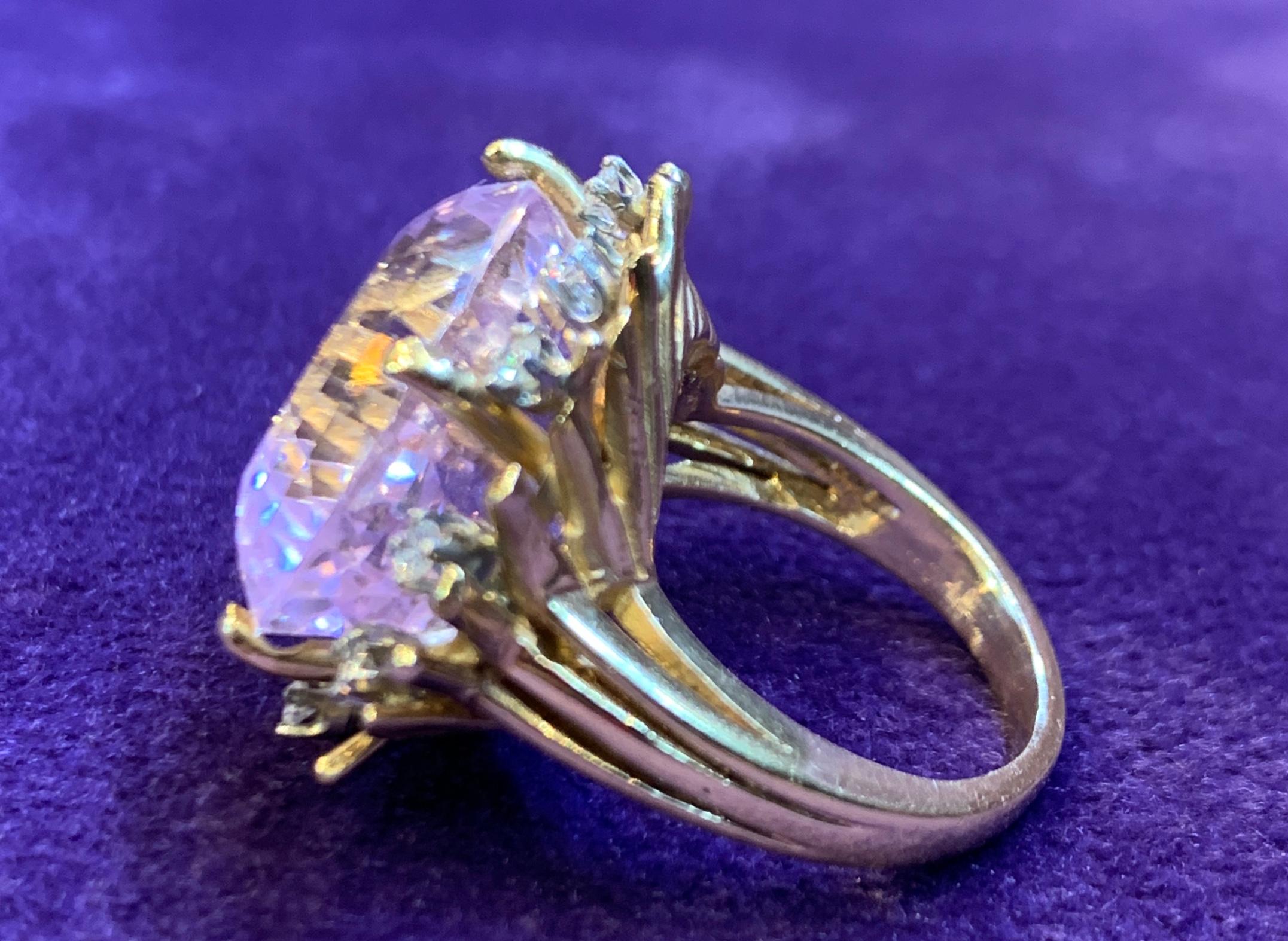 Morganite & Diamond Cocktail Ring  For Sale 1